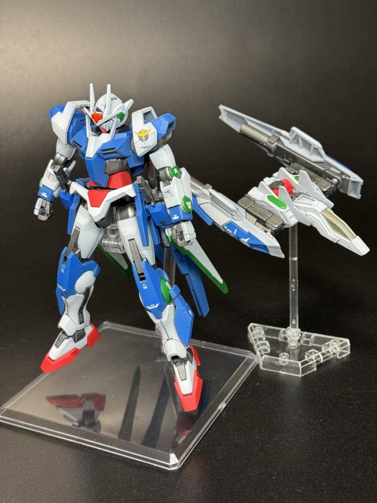 オーライザーは新たに小型にし、粒子貯蔵タンク装備のリライザーユニットになり、ダブルオーガンダムにはGNドライブの代わりに粒子貯蔵タンクを兼ねた追加ユニットと、リボーンズガンダムと同型のGNフィンファングを装備。