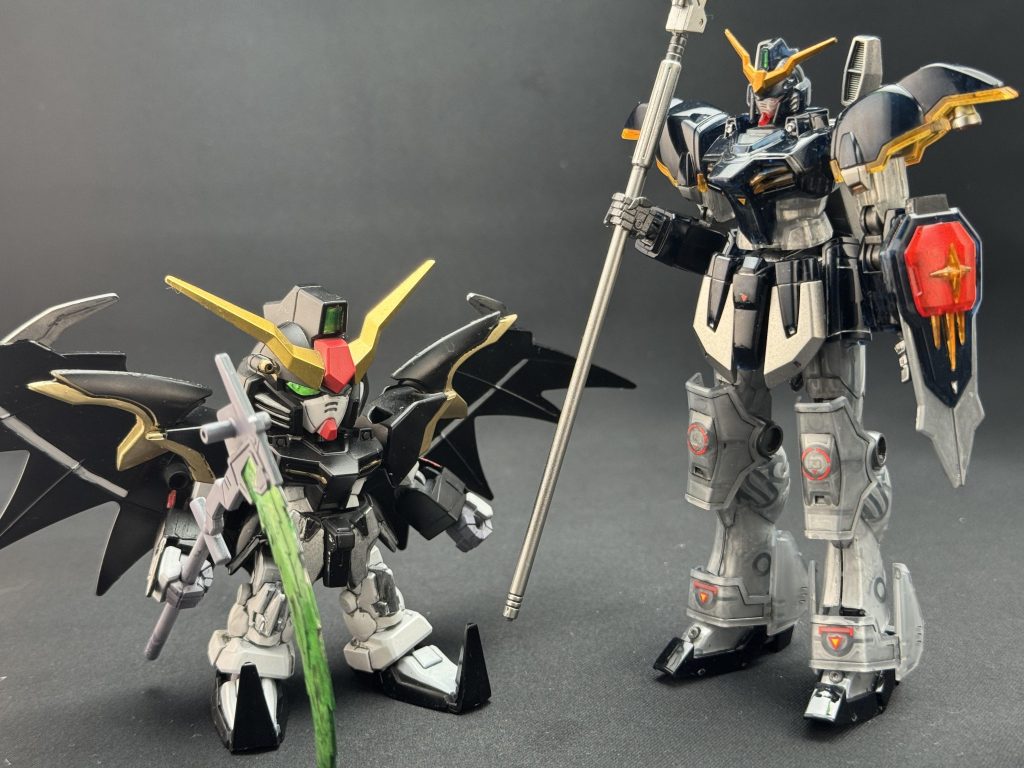 SD独自の謎ギミックがあるので、HGACデスサイズくんに友情出演してもらいます…