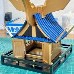 烈帝城製作記です！今日は最上階含めて、屋根の青色を塗装しました！屋根の色はタミヤ[…]