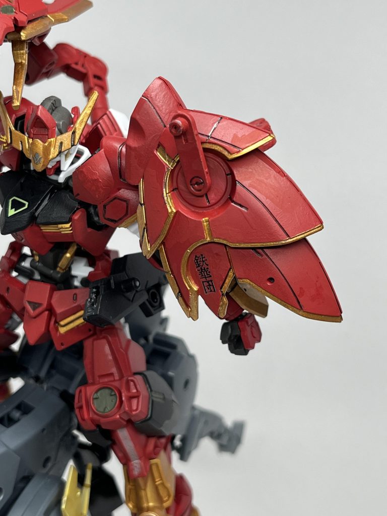 鉄華団マーキング乗り手はMS戦国時代に転生した彼なのかも⁉︎前に使ったデカールの余りとかではないです！断じて！