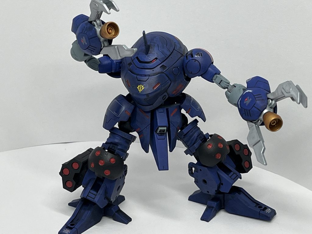 決めポーズ腕に元の関節と足関節入ってるのでまあまあ可動SEED freedomズゴッグ(アスラン機)がナイトシヴァと睨み合った時のポーズをリスペクトw