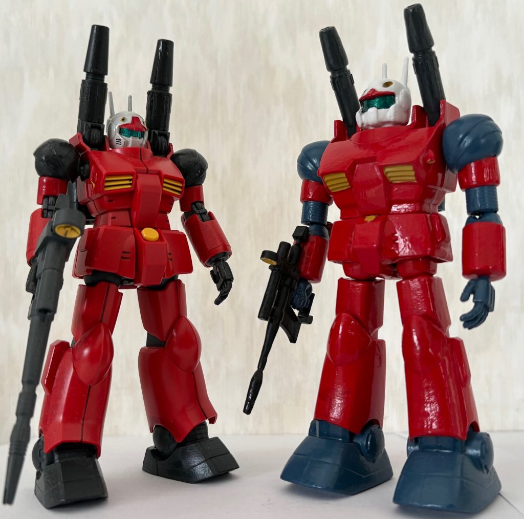 新旧ガンキャノン。やっぱり旧キットのほうがごっついのう~by江戸川先輩(男塾ネタわかる人いるかな・・・)(zaku-kao6