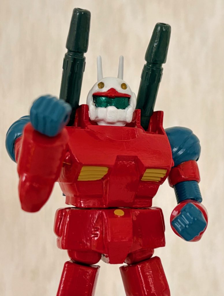 たまには連邦軍のモビルスーツも悪くないし、旧キットは組み立てる度に色々発見があって面白いな(gundam-kao2)