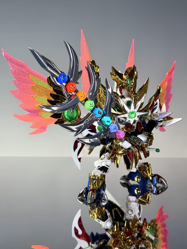 閃光結晶は当時品を探すか悩みましたが好きに光らせたいと思い頑張って自作してみました🤤蛍光はキャンディ塗装にもしたかったのでガイアの蛍光ラッカーを調色し恐る恐る筆塗りしてます🌈