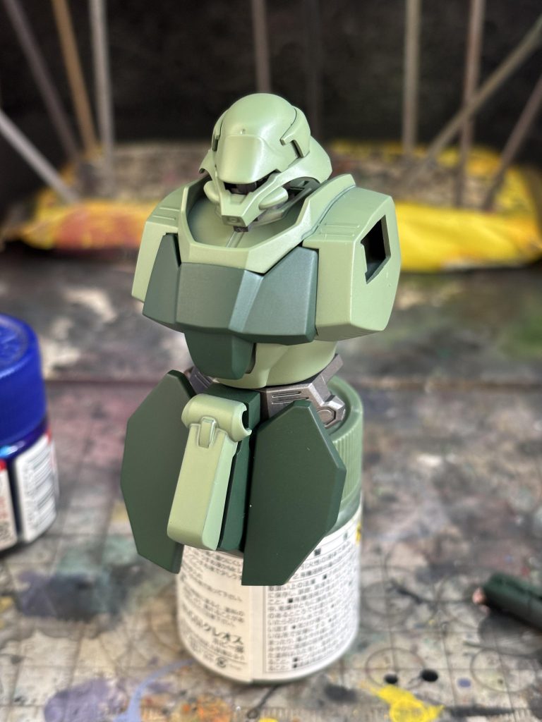 当初は違う緑で塗ってたよ。