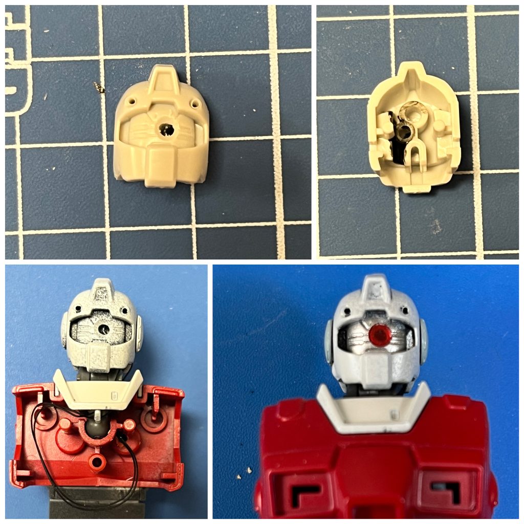 モノアイはマグネットスイッチ式のLEDを仕込んでます。