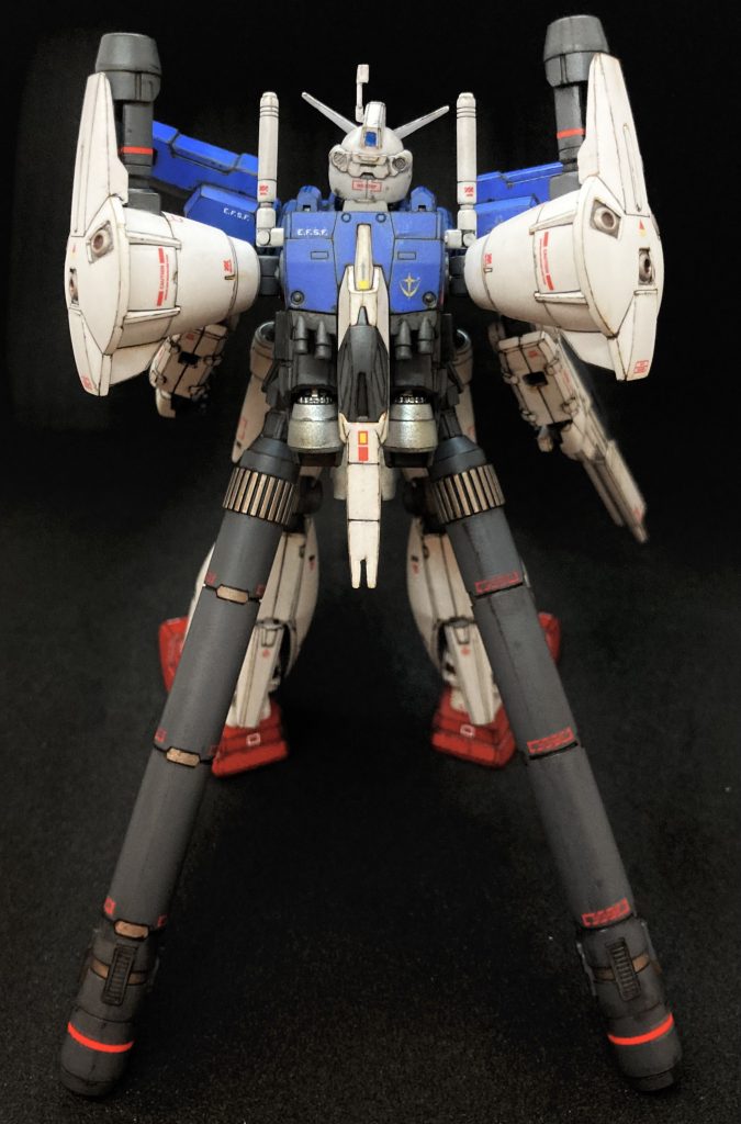 コアファイターとメガビーム砲の接続部はコトブキヤのジョイントセットで繋げているので、メガビーム砲は色んな角度に調整可能です。