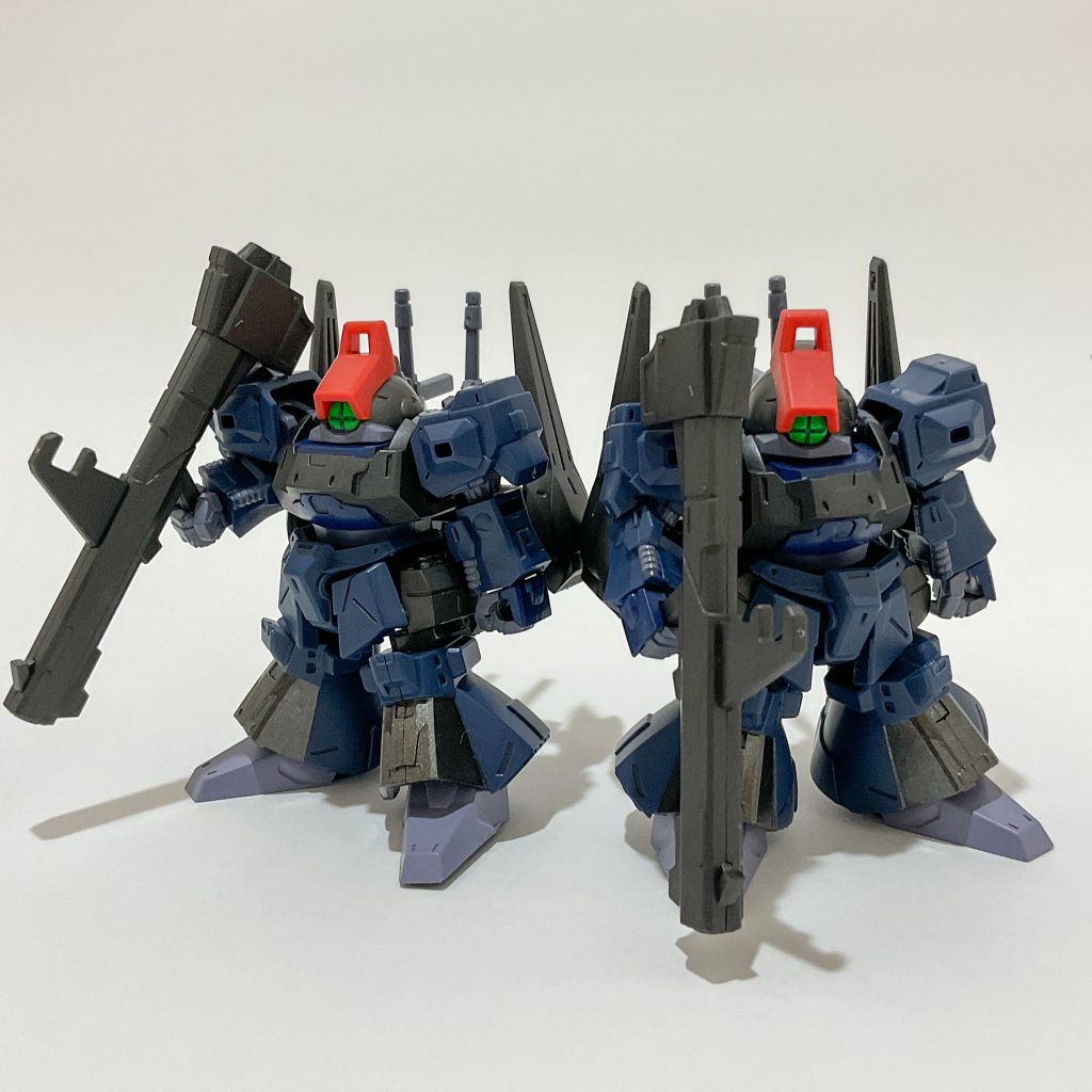 モビジョにはMS本体のキットと別売りで、本体を拡張するためのパーツ（EXパーツ）があります。リック・ディアス用のEXパーツはクレイバズーカ（2丁）と、