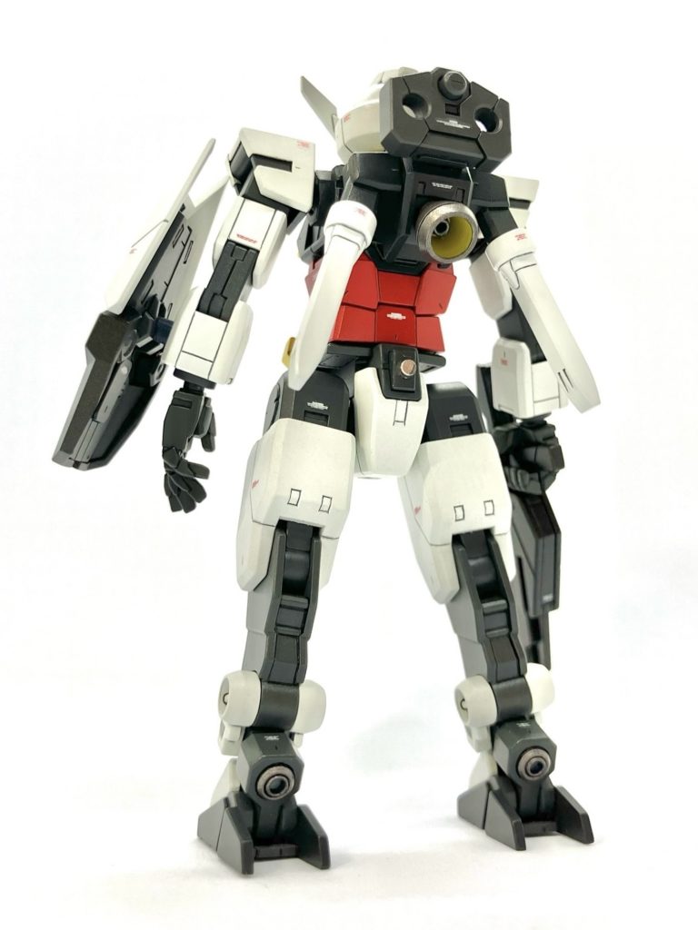 腕部 & 脚部・シールドの持ち手は切り取って、左腕に埋めた磁石で保持する方式に変更しました。・アキレス腱のスラスターを再現しました。