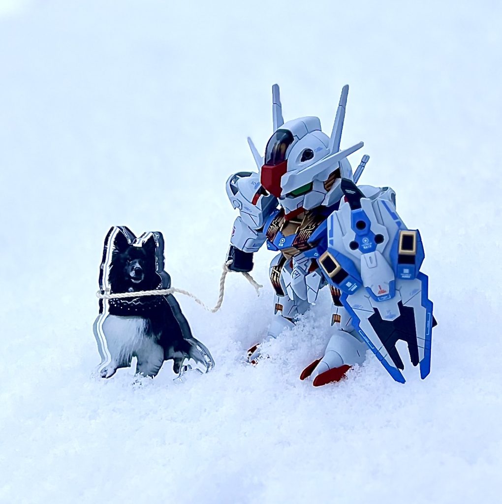 雪の中おさんぽ。