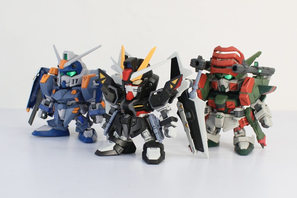 SDガンダム ストライクノワール　ヴェルデバスター　ブルデュエル–2枚目/制作者：Asian