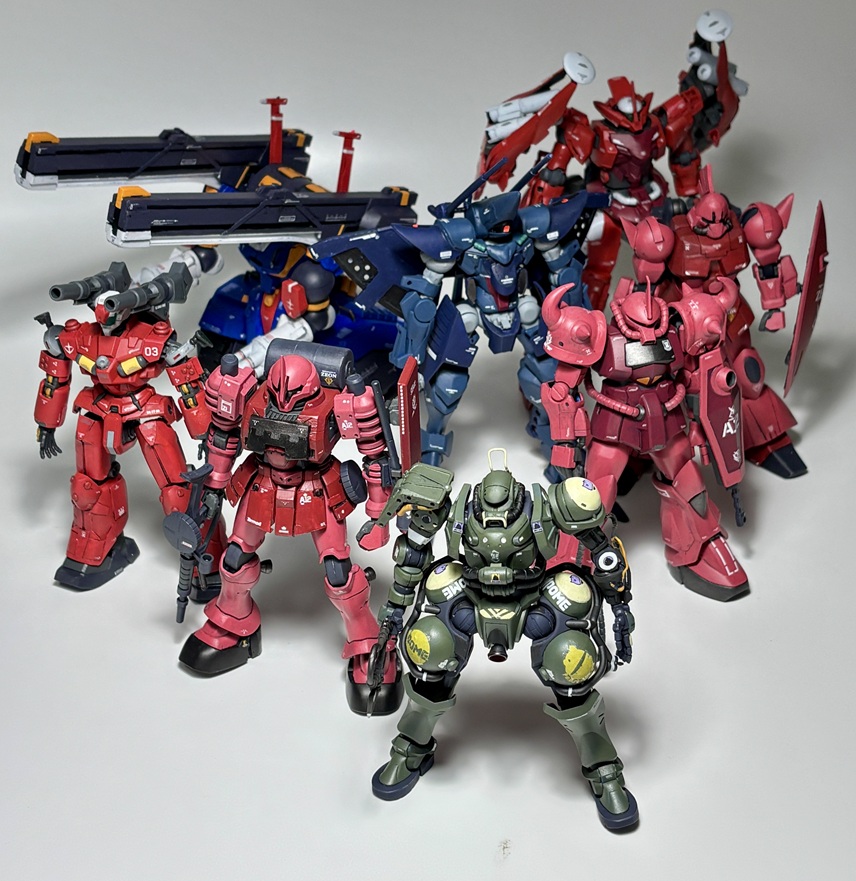 ジークアクス登場機でキット化されていない自作機面々。ハンブラビ(GQ)はキット化が決まりましたが、あとはガンキャノン(GQ)くらいでしょうね。ガンタンク(GQ) 風https://gumpla.jp/hg/25102127ガンキャノン(GQ) 風https://gumpla.jp/hg/25019536ハンブラビ(GQ) 風https://gumpla.jp/hg/25029558ヅダ(GQ) 風https://gumpla.jp/hg/24963562グフ(GQ) 風https://gumpla.jp/hg/24988536ガルバルディα(GQ) 風https://gumpla.jp/hg/24963556サザビー(GQ) 風https://gumpla.jp/hg/24988540