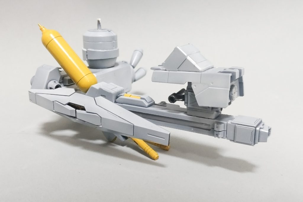 大型火器本体です。黄色いタンク、下側の黄色い棒、よく分からない形状ですが気に入ってます。