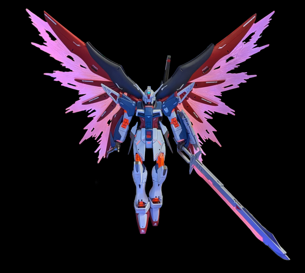 映画のデスティニーといえばこのポーズ、と私は思っています 今回の写真ほとんど腰にライフルマウントし忘れているのは言わなければバレない