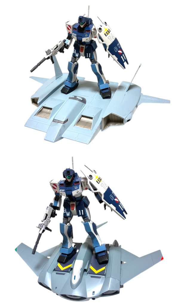 SFSはどちらも素組です。劇中でドラゴンフライと呼ばれているのは、まんまティックバランです笑