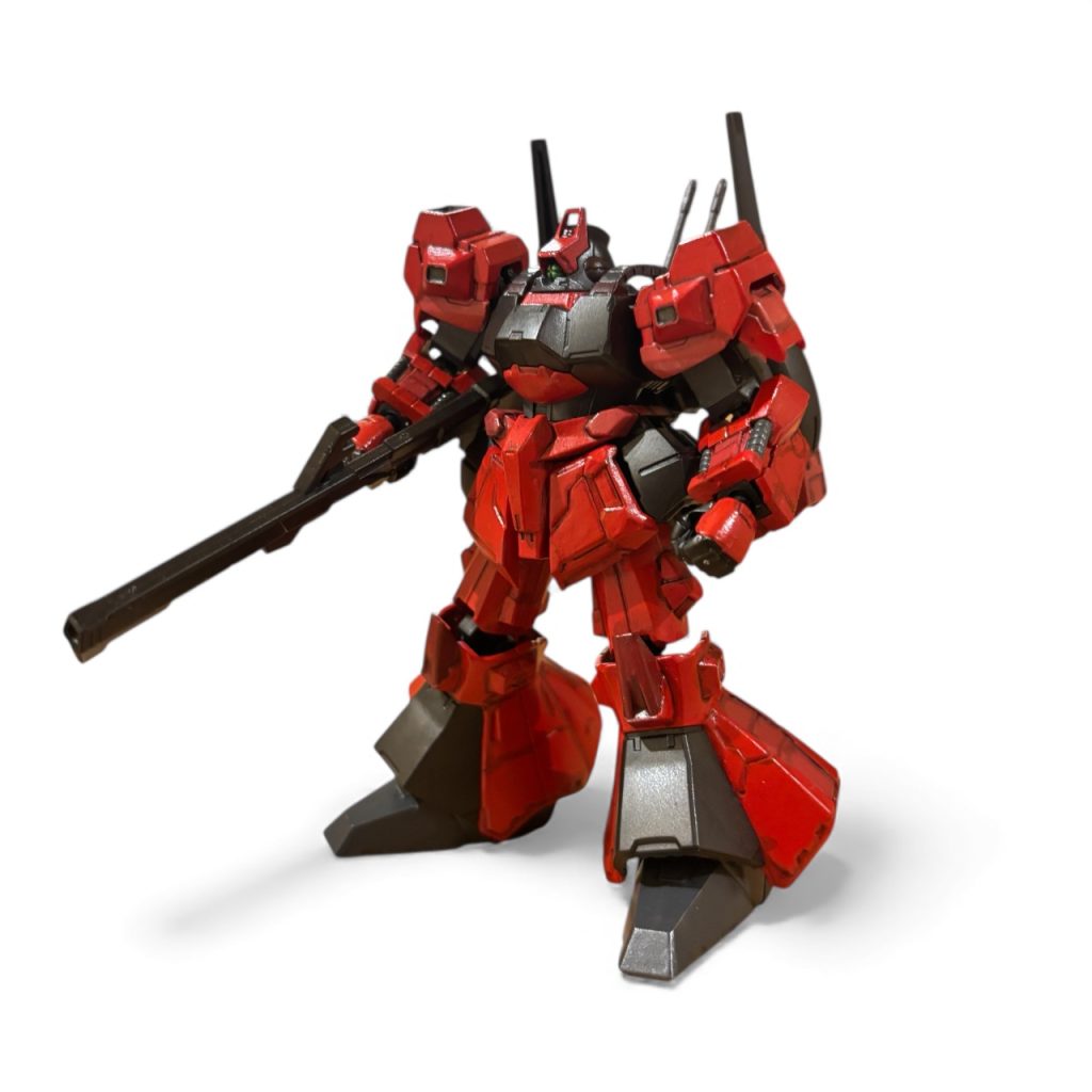 本編、ガンプラ画像が少なかったので、機体紹介をします。イラストばかりですみません(gundam-kao10)以前登場させたリックディアスです。ゼータ系の機体は基本的にGフレームしか持っていません。Gフレームですが、全塗装してあります。1番好きなMSなので、ようやく登場させられ嬉しいです(gundam-kao6)