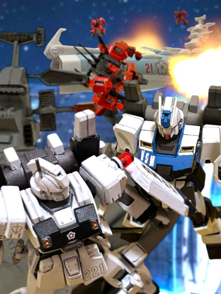 『全機帰投しろ！離脱する！！』　ブライトマンからの通信だ。ヘントは、ミヤギ機の手を引いて全力で