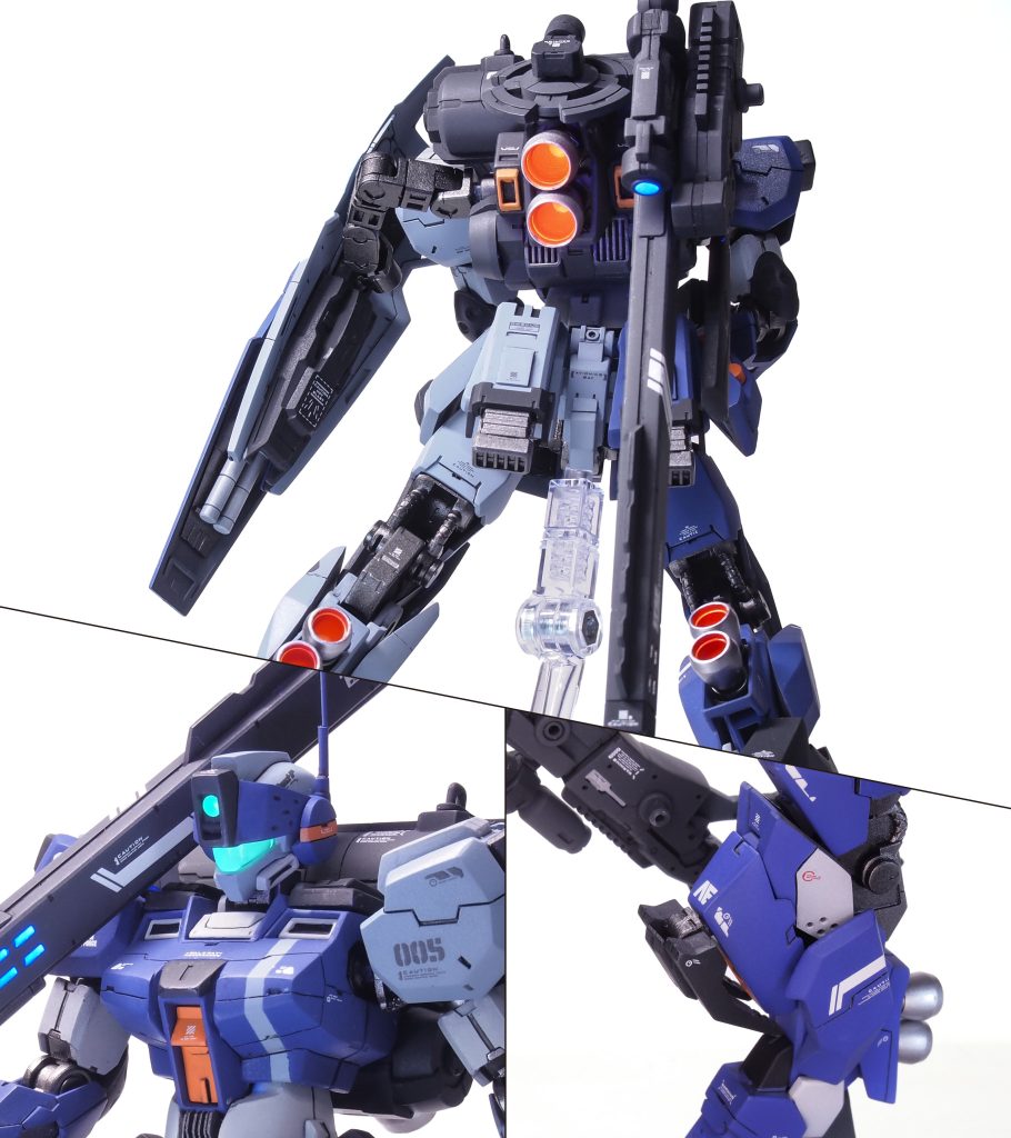 ディテールなど。時間をかけて作ったので完成したときは感動ものでした。技量の拙さと性格のせいでいつも焦って完成させてしまうので今作はゆっくり時間をかけて、失敗したらちゃんとリカバリをして余裕を持って製作することを心がけました。完成度で言えば自分史上では最高のものができたのではないかと。最後までご覧いただき、ありがとうございました。製作工程はおまけですので、よろしければどうぞ(gundam-kao6)