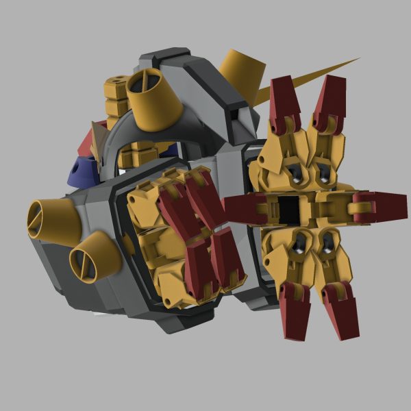 足首から下のモデリング完了しました😊設定に近い感じで折りたたむ予定です。（2枚目）