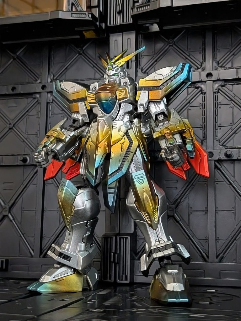 使用塗料下地：水性ブラックサーフェイサー・水性ホビーカラー 銀：スーパーファインシルバーピンク：蛍光ピンクグレー：スモークグレー・タミヤアクリル赤：クリアレッド橙：クリアオレンジ黄：クリアイエロー青：クリアブルー紫：クリアレッド＆クリアブルー（混色）