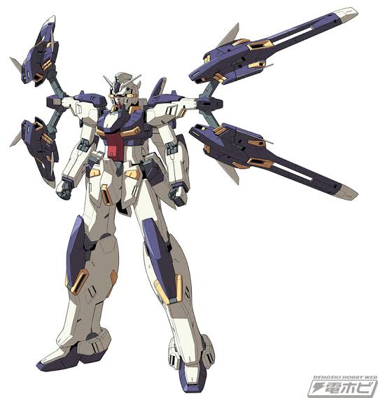 これが高機動戦闘の為の『マニューバー・エクステリア』両肩に四基の『ブレイク・バインダー』を追加 🧐だが、末端重量が増えるので、戦闘機動時の安定性が低下 😖先端にビームガン兼ビームブレイドを備える😒 マタカ⤵️また、バインダーは有線サイコミュ兵器としてオールレンジ攻撃が出来るよう設計されている 😟 ヤリスギダヨ