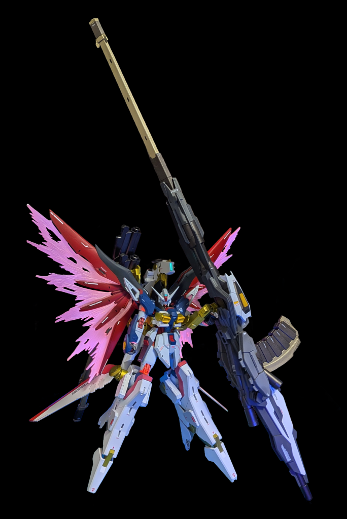 最後にゼウスをもう一枚やっぱゴツい機体好きなんだなぁ私 写真撮影後、切り抜きソフトで背景を黒塗りにしています