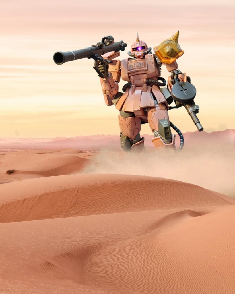 HG MS-06D ザク・デザートタイプ　ピンクパンサー隊機