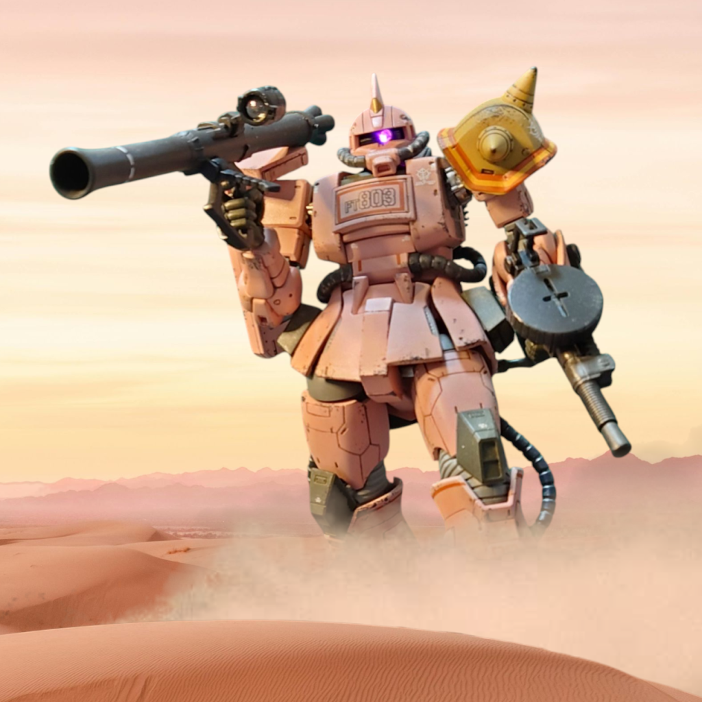 HG MS-06D ザク・デザートタイプ ピンクパンサー隊機｜crimsonさんの