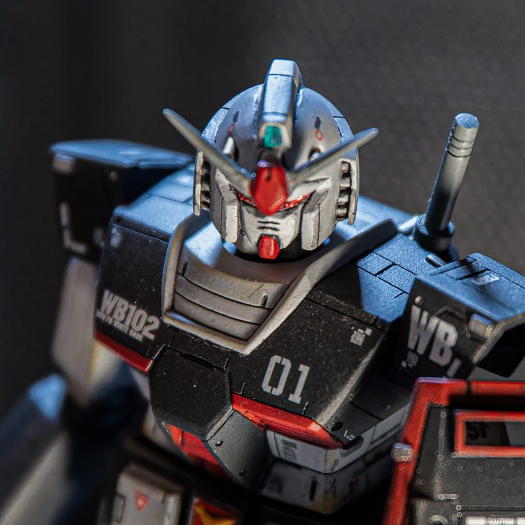 再販品旧キット 1/144 ガンダム RX-78-1 プロトタイプガンダム風カラー–6枚目/制作者：Kaki.