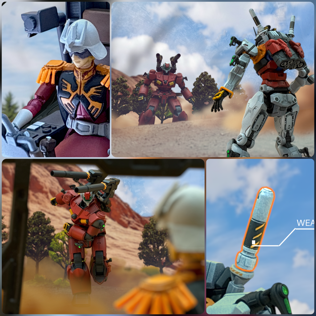 シャア:弾切れが早い、使えんな…砲身の冷却が必要なはずだ、すぐには撃てまい。白兵専用の武器はないか…