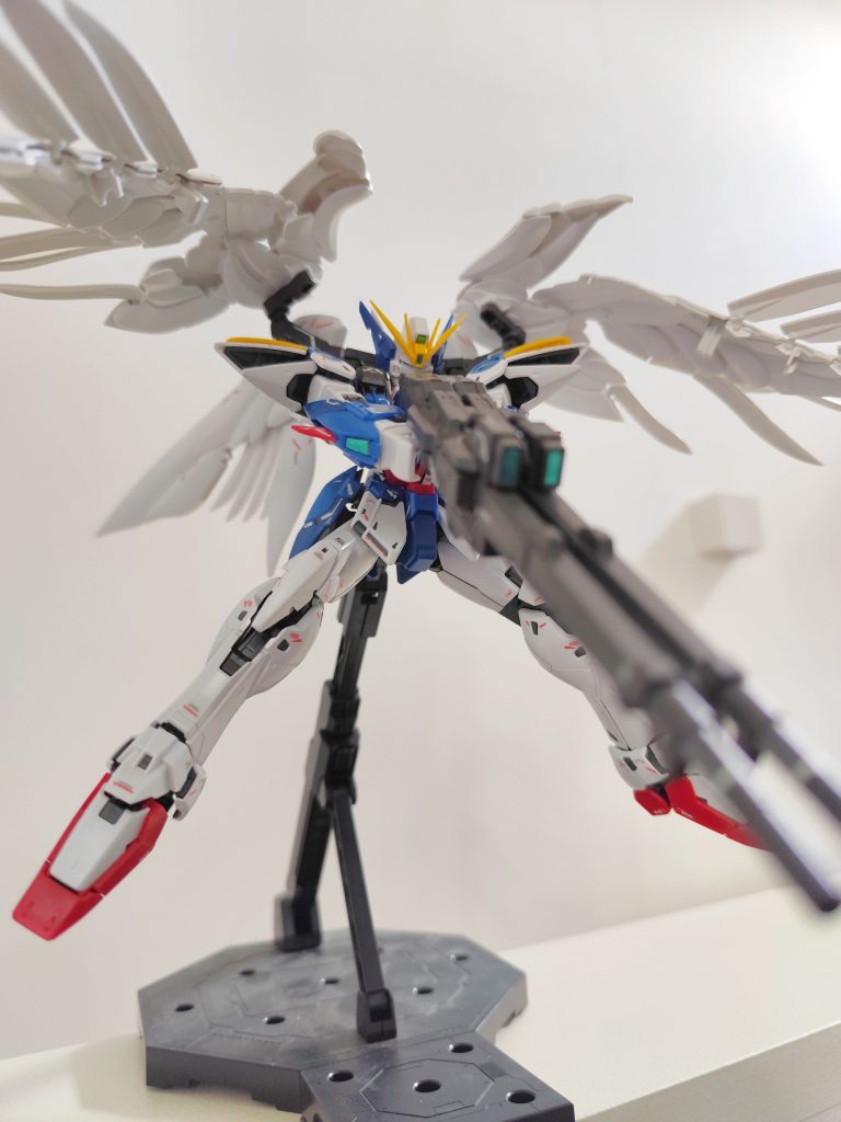 ラストシューティングです。今までのキットに比べて、かなり再現しやすいです。ウイングゼロといえばこれですよね笑