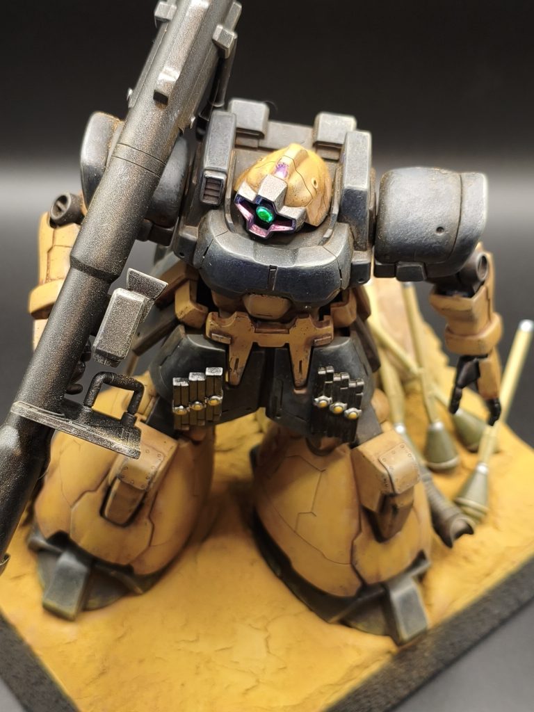 俯瞰から。ウェザリングマスターAセットのサンドで舞った砂を表現しました。