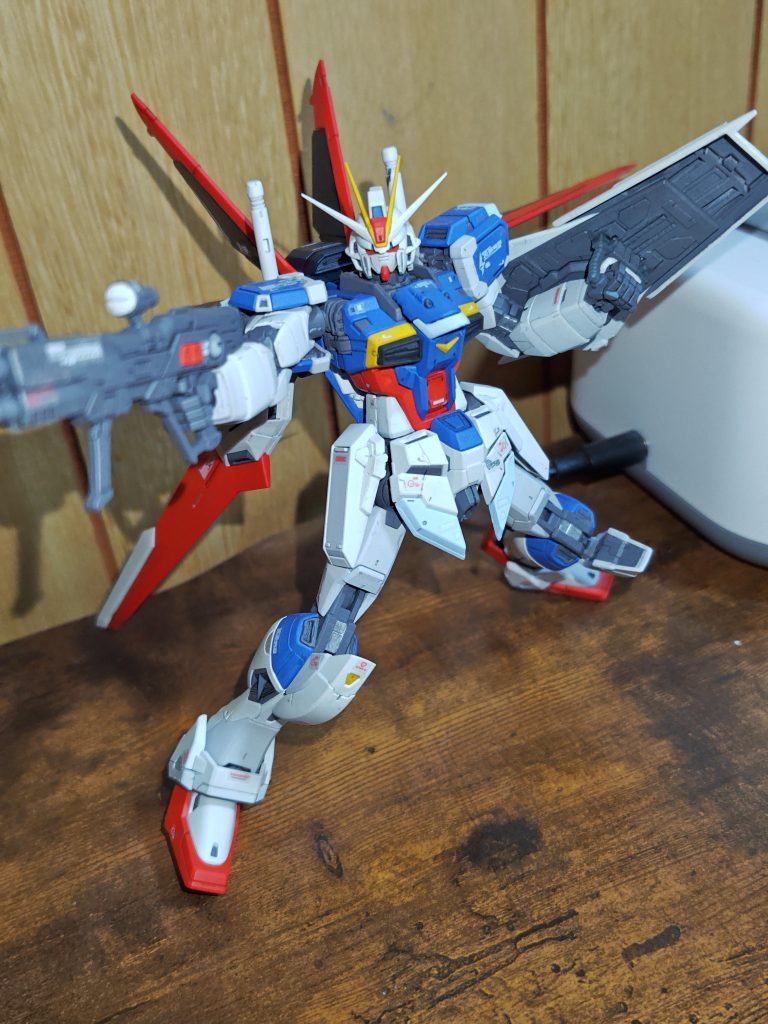 ライフル構えて。アクションベース無しでも安定して立った。