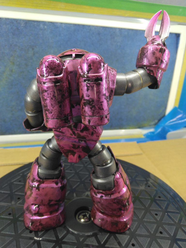 ラップ塗装ピンクズゴック完成　戦隊完成まであと一体–3枚目/制作者：hiro60n