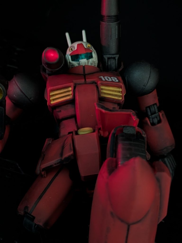 ガンキャノン作ったら絶対やりたかったラストシューティングです。