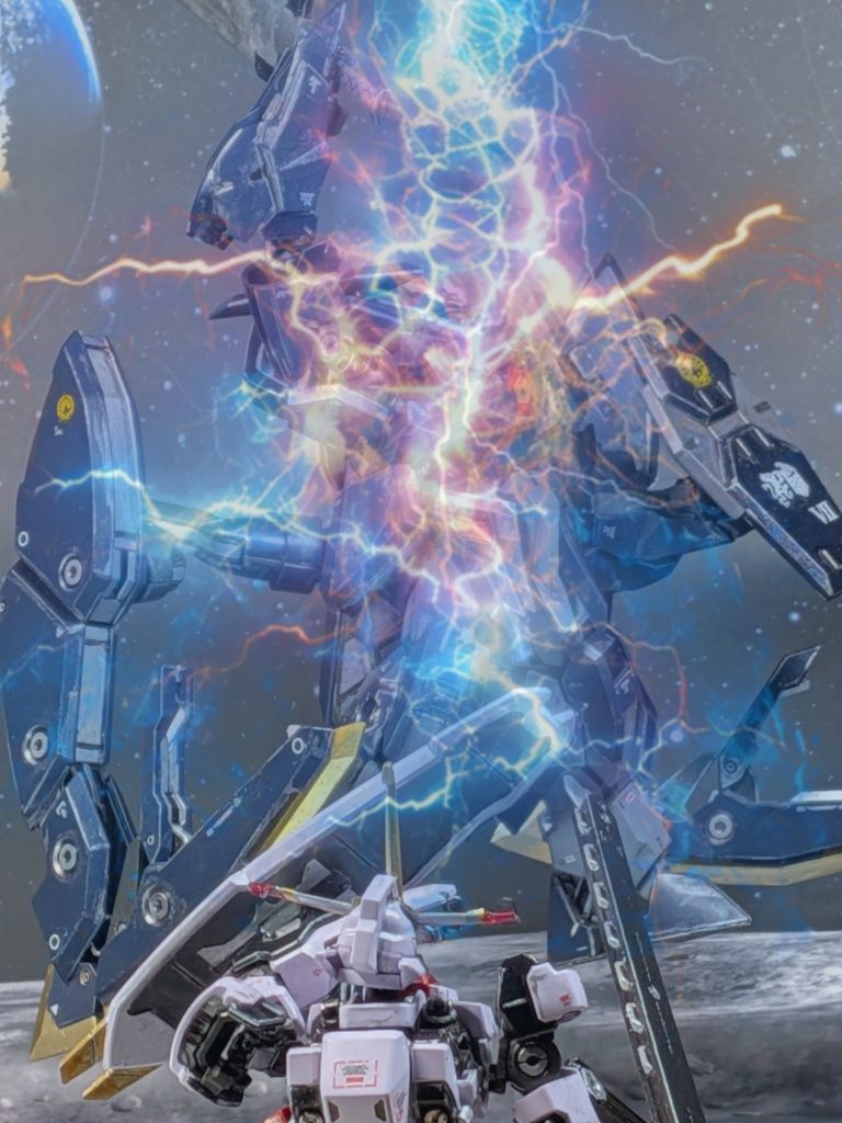 その時、稲妻がガンダムザガンを貫いた⚡️「ぐわぁぁぁぁーーーーー‼️‼️」
