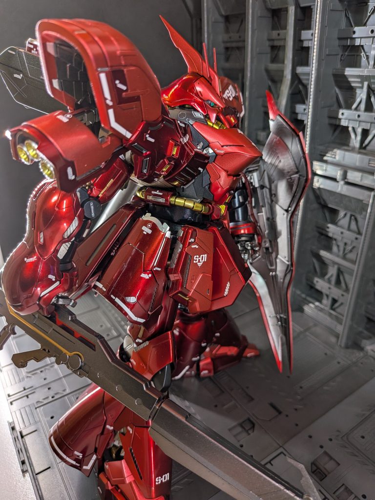 これから出撃!ロングビームライフルを携えて…