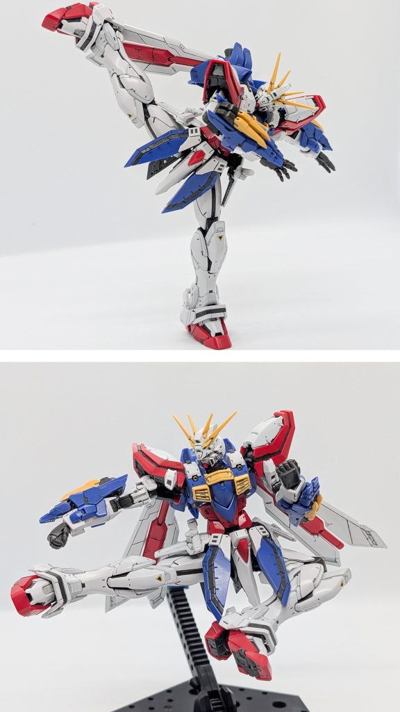 柔軟性を活かして暴れ回るゴッドガンダム！ただの横ハイキックじゃなく、太ももから捻りを入れるあびせ蹴りができるのヤバい！😂ついでにリュウ&ケンのジャンプ強キックも。こちらもストII世代なもんでついw