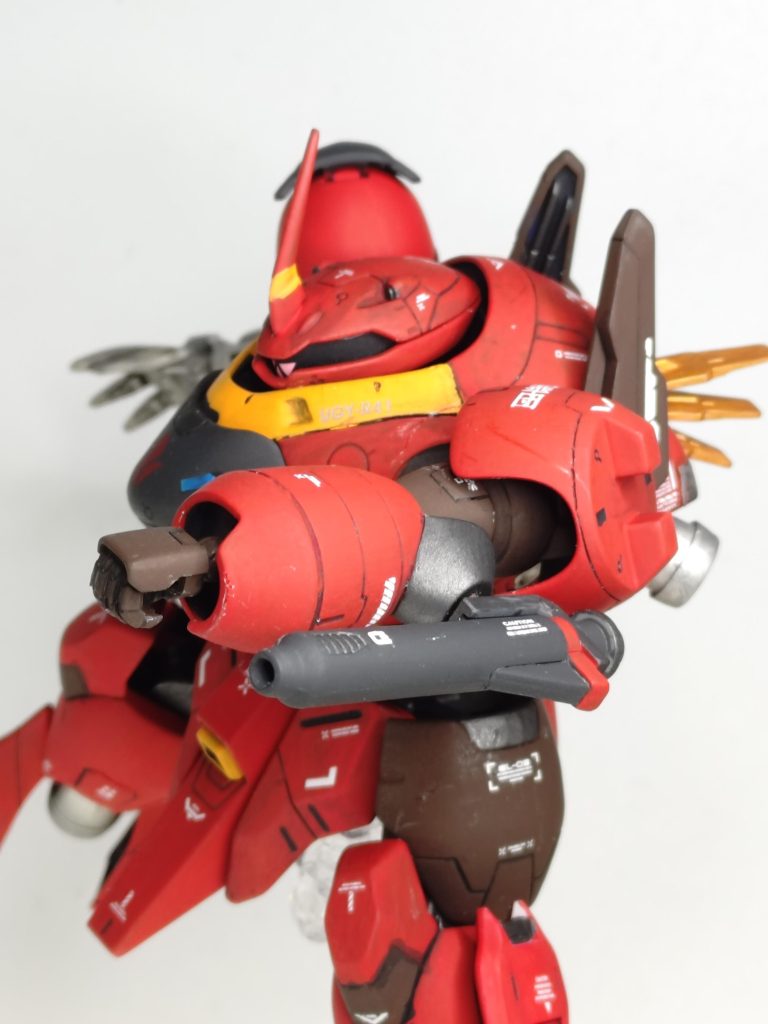 【43mmグレネードランチャー】ここまできたら似せれるところは似せようと思い、ジャンクパーツからイイ感じのを組み合わせてます。接続は3ミリ軸です。