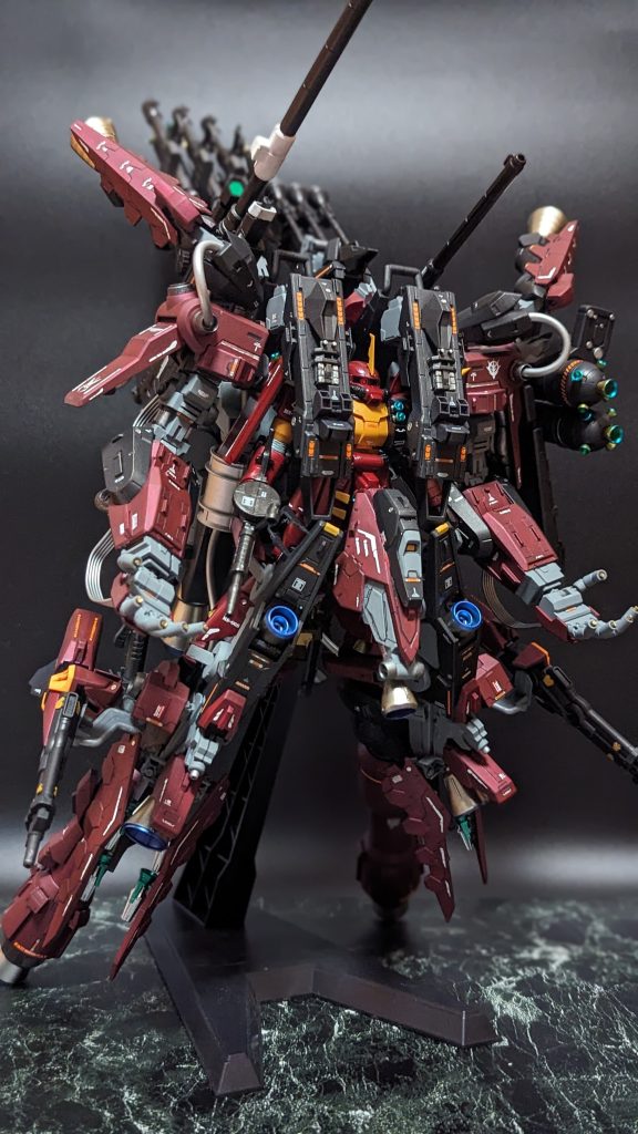 クタン双竜型に色々ミキシング。双竜のパーツやプロペラントタンクの位置変更でさらに大きく見えるようにしました！