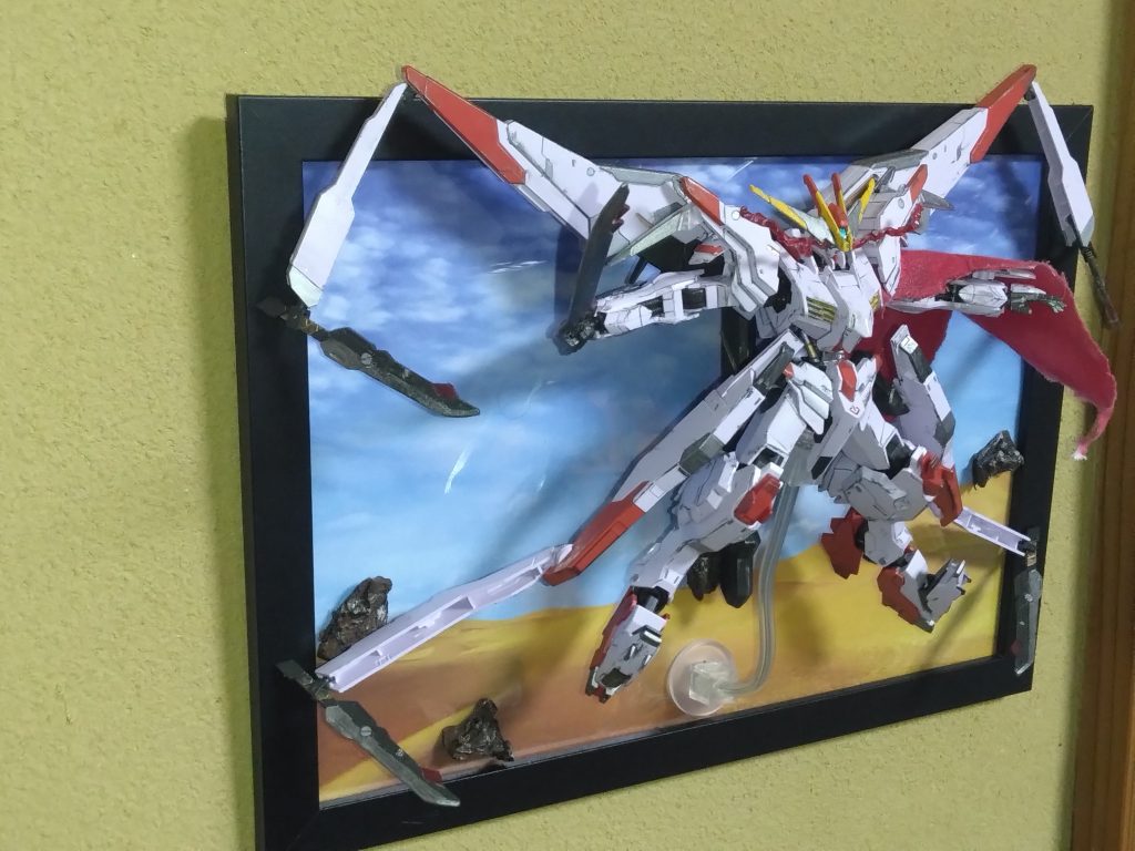 ウルズハント内で登場したモビルアーマー戦でのシーンをジオラマで再現。