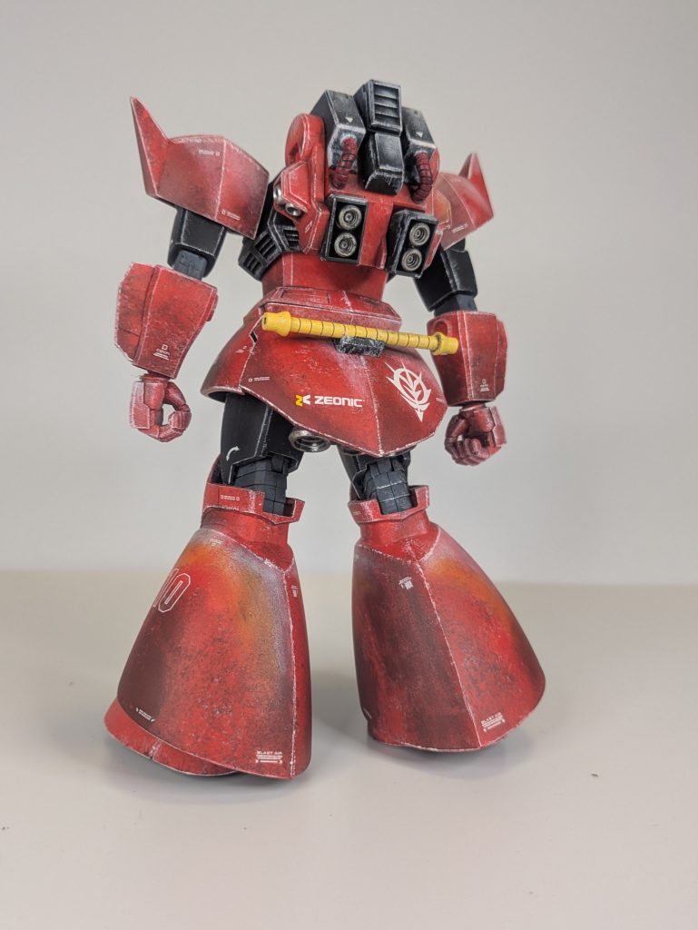 後ろ姿ですMSVの見所は後姿にあり と思うんですどの機体も惚れ惚れする背中ですからね私の技量では、まだまだ魅力を引き出せていませんもっともっと励まねば…