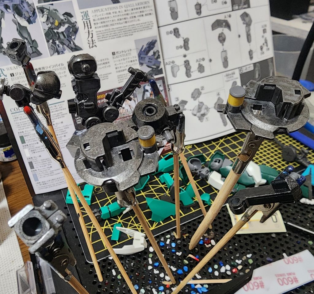 フレームは赤鉄色で全塗り