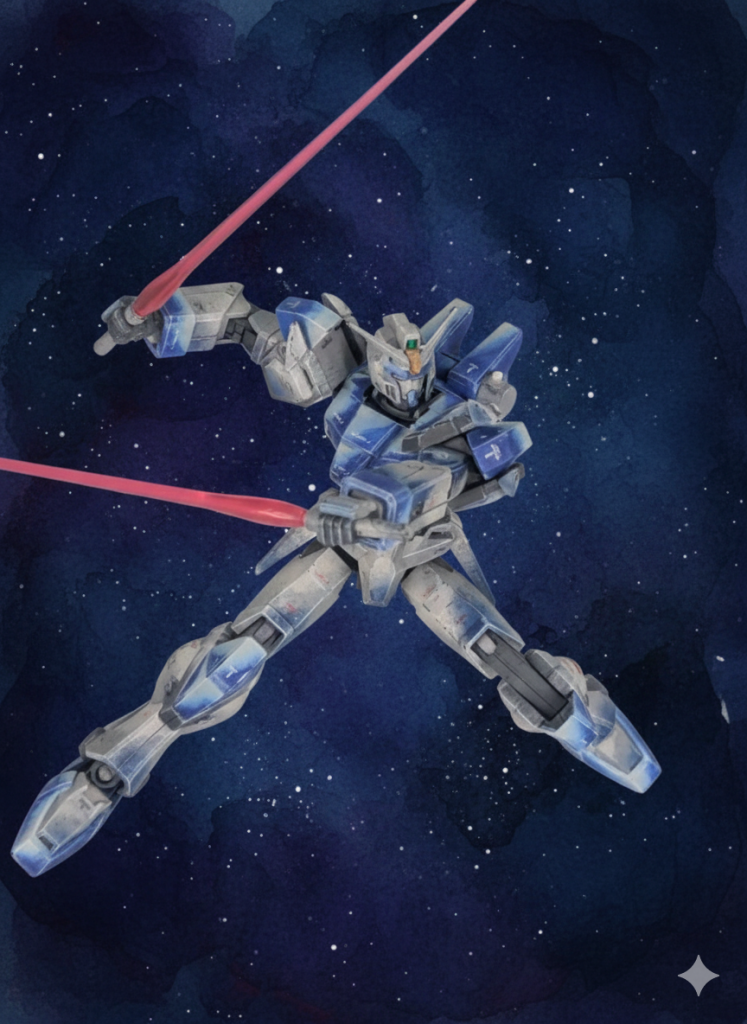 ビームサーベル2本を抜刀して