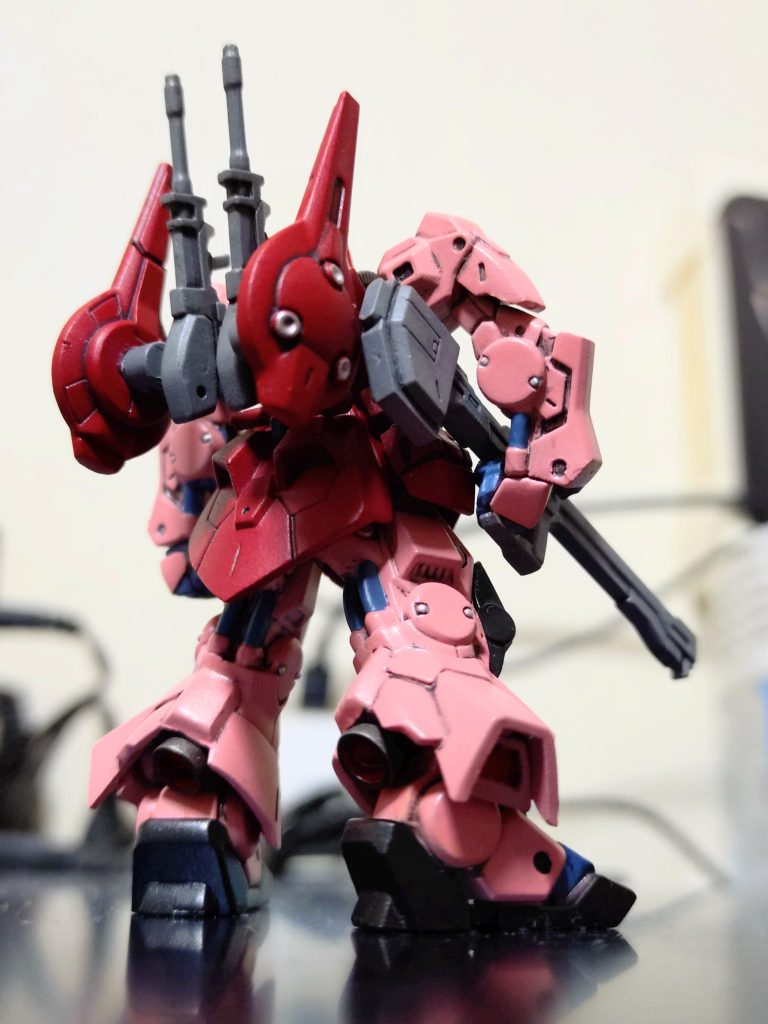 「シャア・アズナブルです。エウ―ゴの皆さん、早く気付いてください」練習で作りましたシャアザクをイメージしたカラーリングですバックショットを追加しました