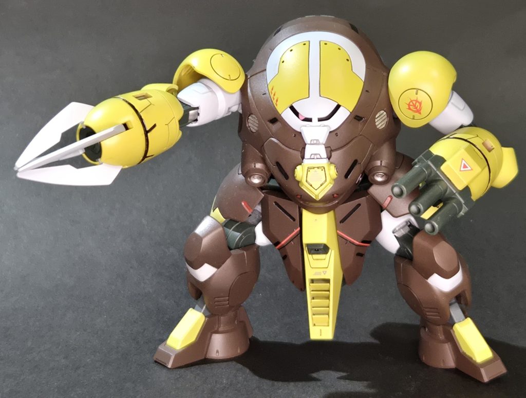 アイアン・ネイルはズゴックだけの専売特許じゃねぇんだぜ！！モンキーロディのキットって武装類が豊富に付属してるから嬉しいんですよね膝関節曲がってくれるが故に出来る中腰…ジムないしネモのコックピット貫いてやってくれ