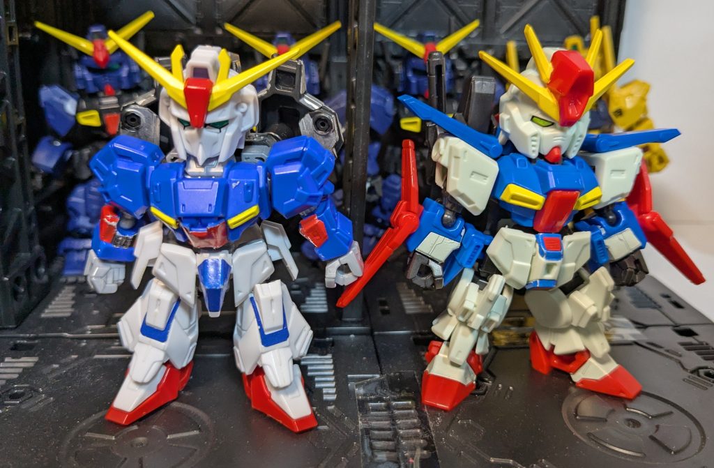 思い出1 ZガンダムとZZガンダムの機体が多くて一緒に組み合わせられたのが大きいですね。主役機はどちらも変形出来て、色々な装備を組み合わせられるなどポテンシャルの高さが良いですね。