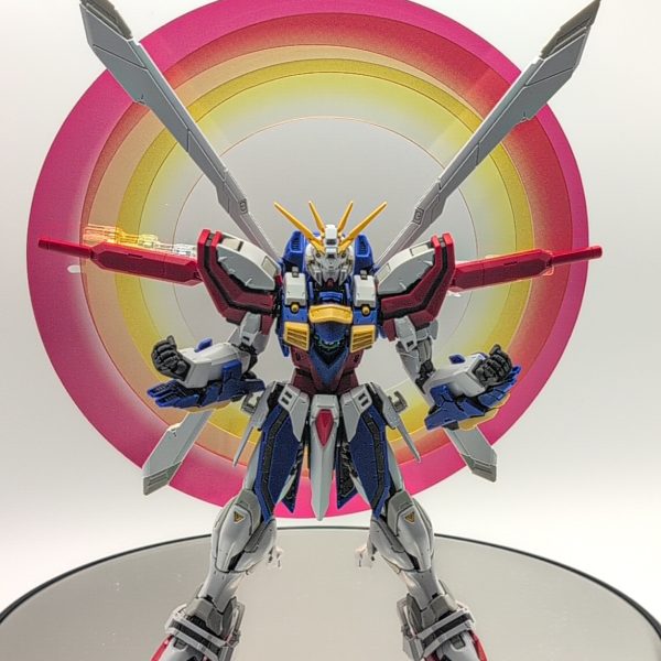 ミキシング胸部パーツや色んなエフェクトに使おうとRGゴッドガンダム買いましたが、これまたかっこよすぎたので撮影しました☺️フレーム状態、素組み共に魅力あったので動画にもしています✨️良ければご覧頂けたらと思います！↓（3枚目）