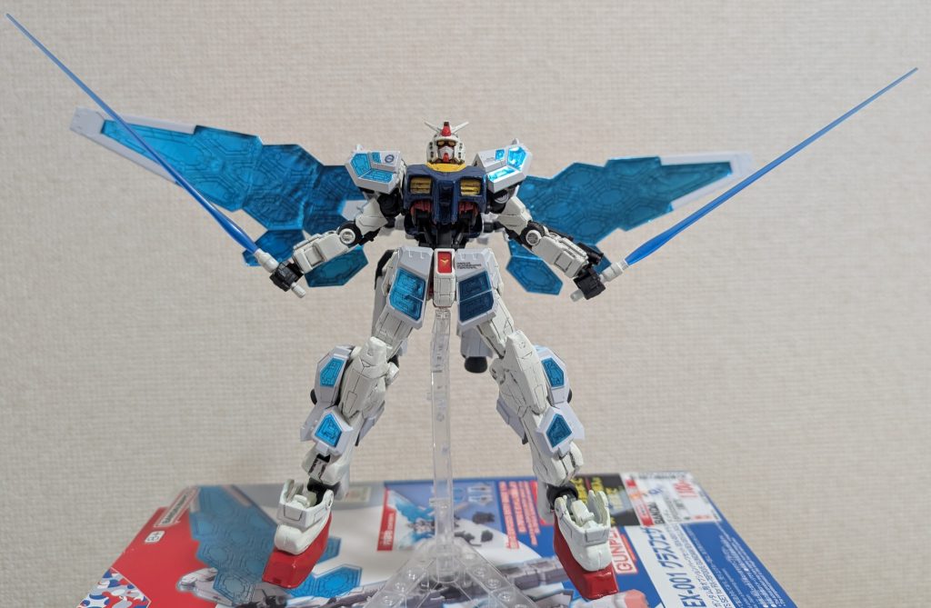 ビームサーベル×2グラスフェザーと合わせて「水星機体」から青色を使ってます。