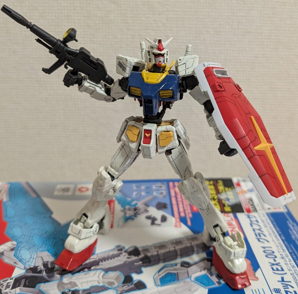 同じみのライフル&シールド装備。